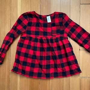 4T Buffalo Plaid Long Sleeve Top VGUC